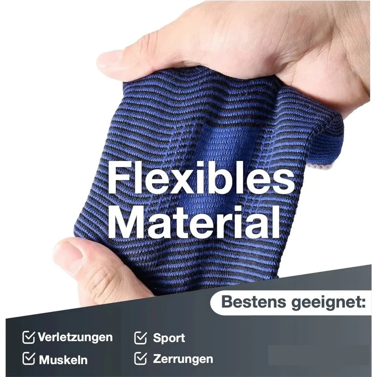 Sportyfits Bandagen-Set 7-teilig, Neopren, Blau – Ansicht 4